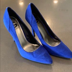 New Blue suede heels